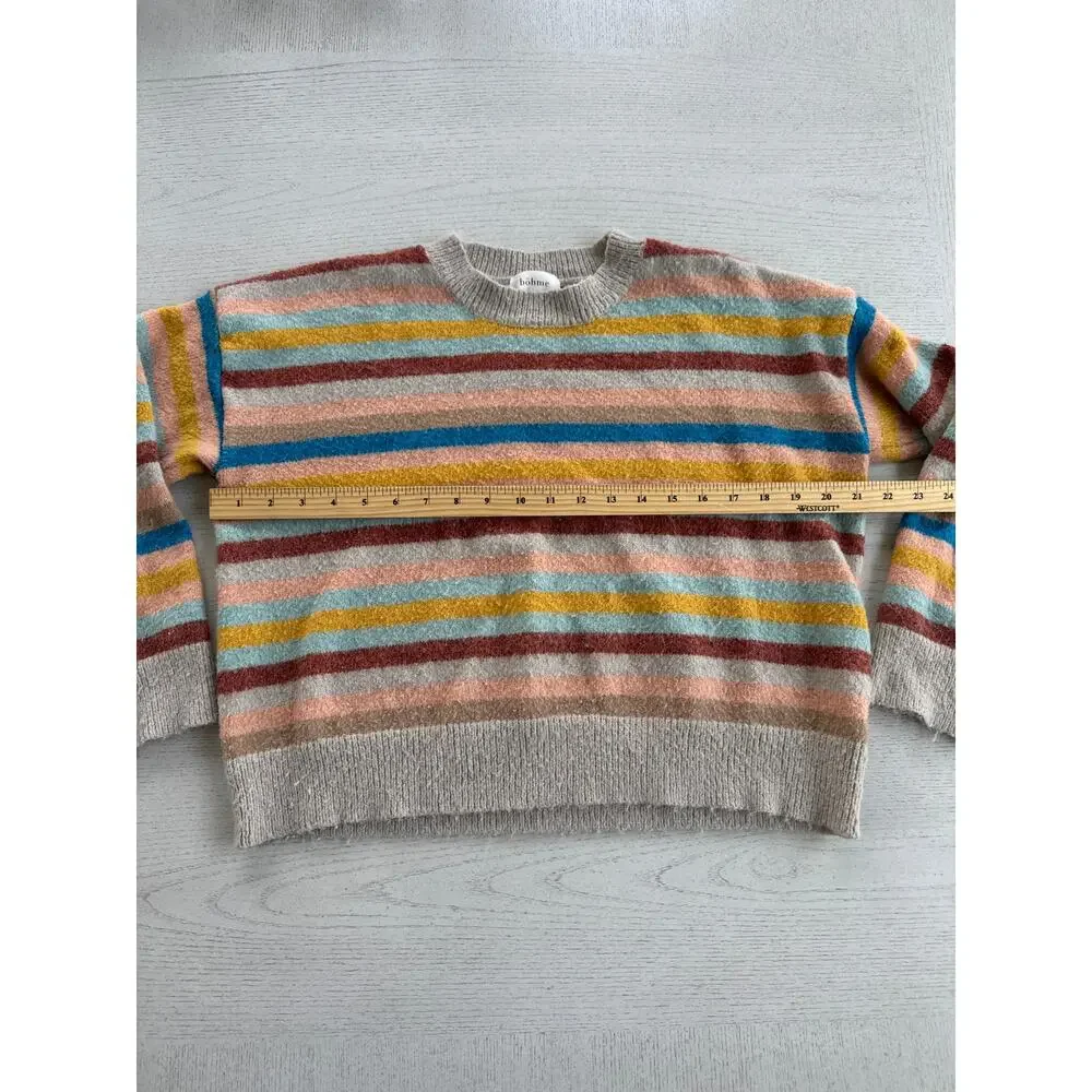 Bohme Multicolor Striped Crew Neck Sweater - Picture 5 of 6